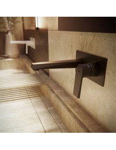 Zafiro Lavatorio Monocomano Para Pared Negro 2