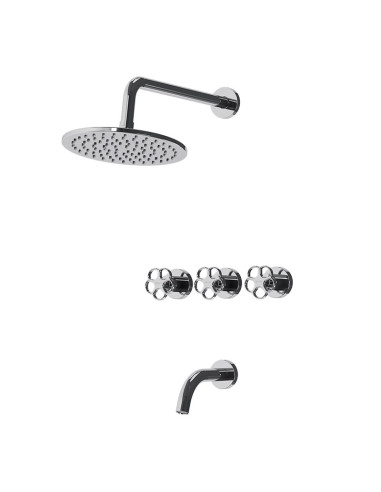 Blumé Ducha De Embutir Bimando Con Flor De Ducha Y Lavapies