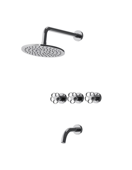 Blumé Ducha De Embutir Bimando Con Flor De Ducha Y Lavapies