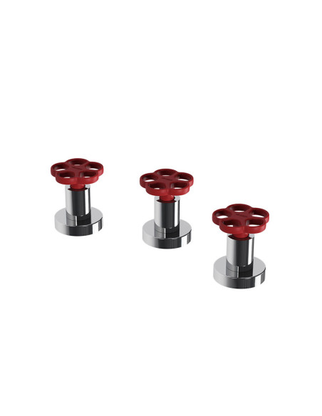 Blumé Bidé Bimando Con Transferencia Rojo Y Cromo