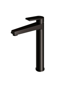 Zafiro Lavatorio Monocomando Alto Para Mesada Negro