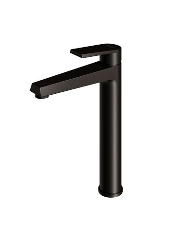 Zafiro Lavatorio Monocomando Alto Para Mesada Negro