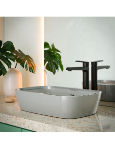 Zafiro - Juego Negro Monocomando Alto Para Lavatorio De Baño. 2