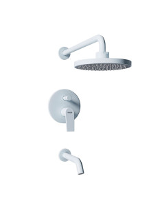 Zafiro - Juego Blanco Monocomando Para Ducha De Embutir De Baño.