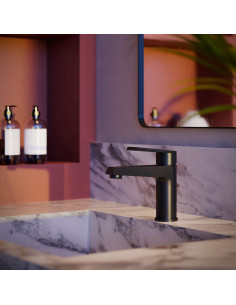 Zafiro - Juego Negro Monocomando Para Lavatorio De Baño. 2