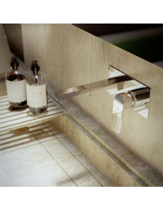 Zafiro - Juego Cromo Monocomando Para Pared De Lavatorio De Baño. 2