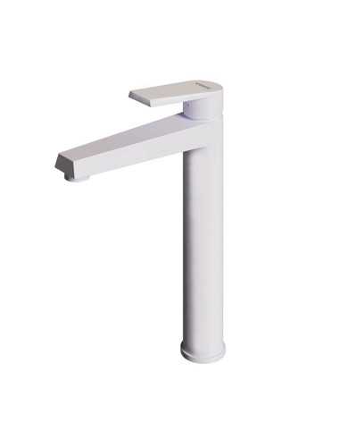 Zafiro Lavatorio Monocomando Alto Para Mesada Blanco