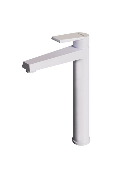 Zafiro Lavatorio Monocomando Alto Para Mesada Blanco