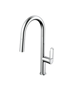 Jaspe -  Juego Cromo Monocomando Para Mesada De Cocina Con Pico Extraíble.