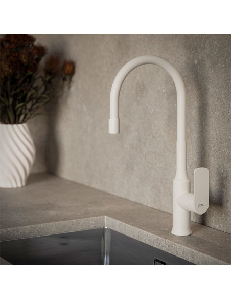 Agatha Cocina Monocomando Para Mesada Blanco