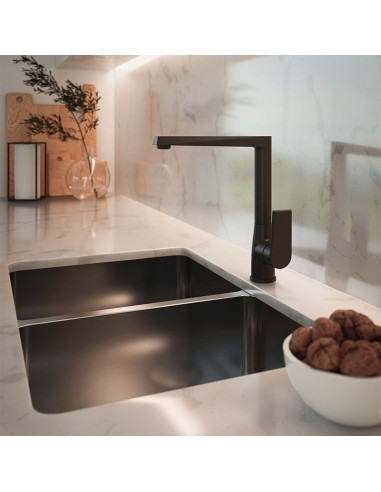 Zafiro Cocina Monocomando Para Mesada Negro