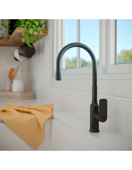 Agatha Cocina Monocomando Para Mesada Negro