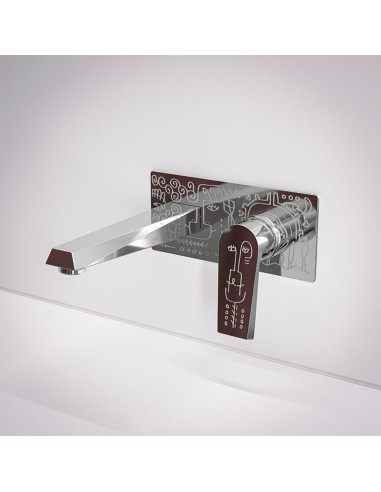 Grifería Para Baño Monocomando De Pared Para Lavatorio Zafiro Milo Lockett