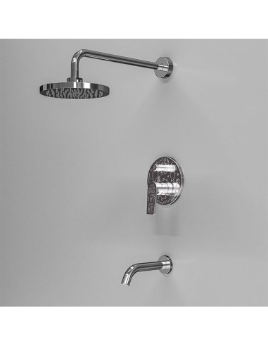 Grifería Para Ducha Monocomando De Embutir Para Bañera Zafiro Milo Lockett